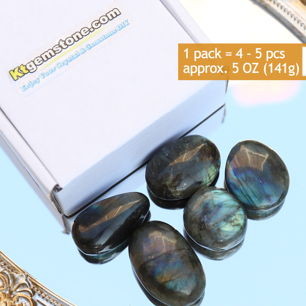Labradorite Stone Free Shipping Gemstone Crystal Healing Palm Stone 4 to 5 Pcs in 1 Pack
