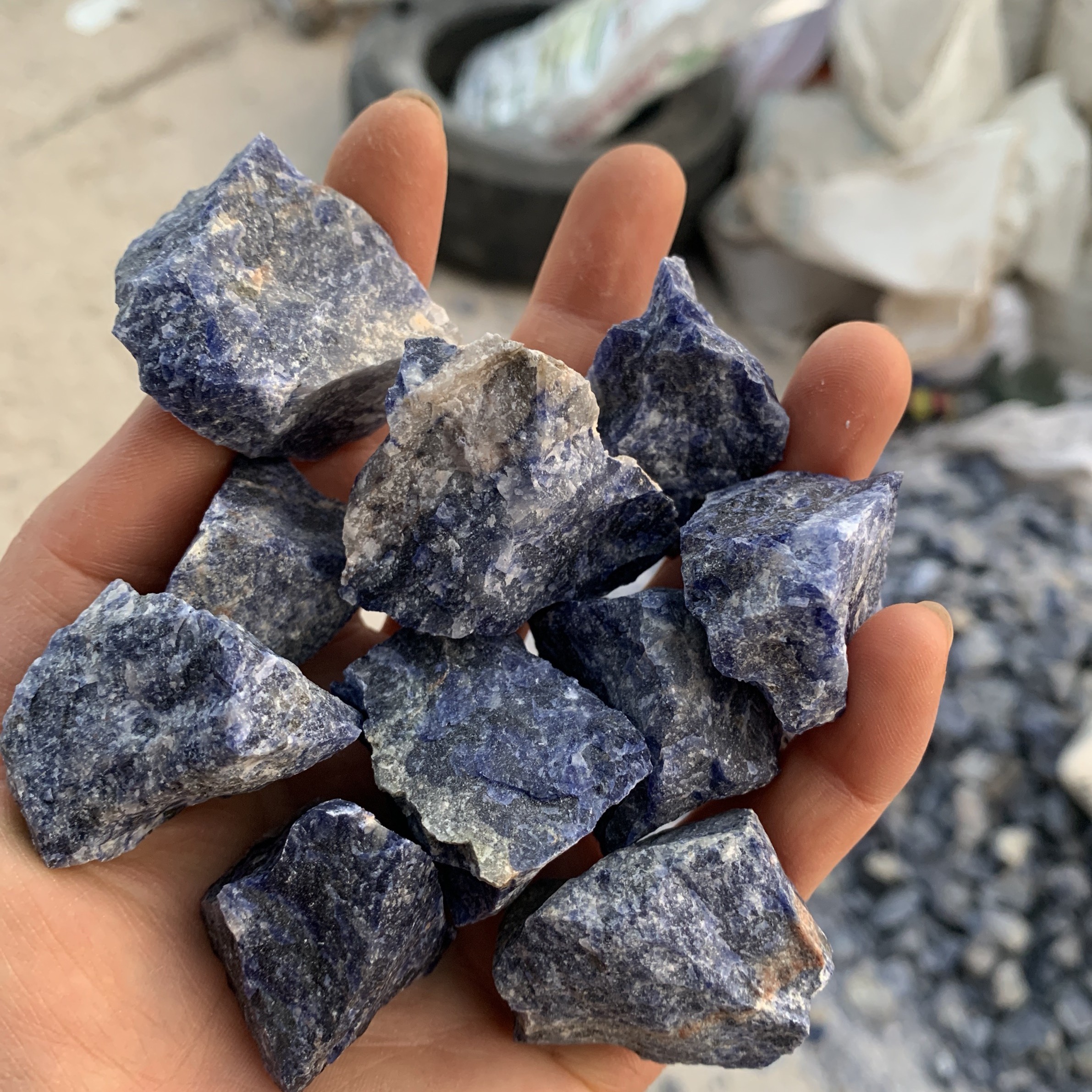 Natural Sodalite Gemstone Raw  Stone | Large Aroma Diffuser Stone | Crystals Spiritual Healing Stone Meaning 