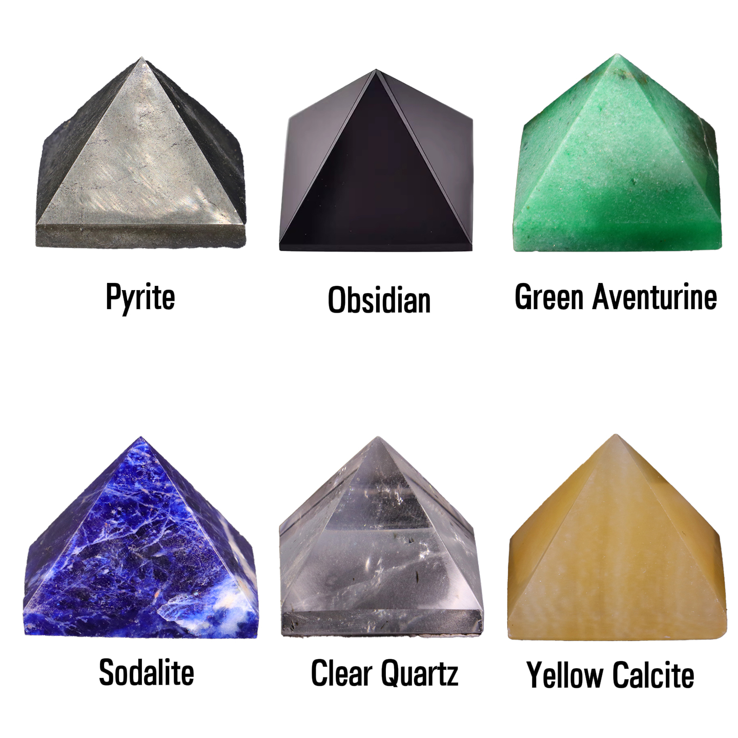Natural Crystal Pyramid Decor – Hand-Carved from Raw Stone | Gemstone spiritual healingstone meaning