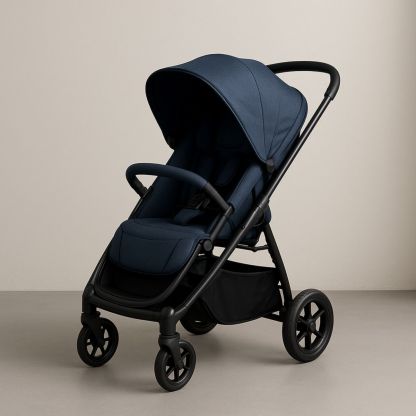 Barnevogn Sportsvogn Blå 60x50x100cm Stoff/Aluminium