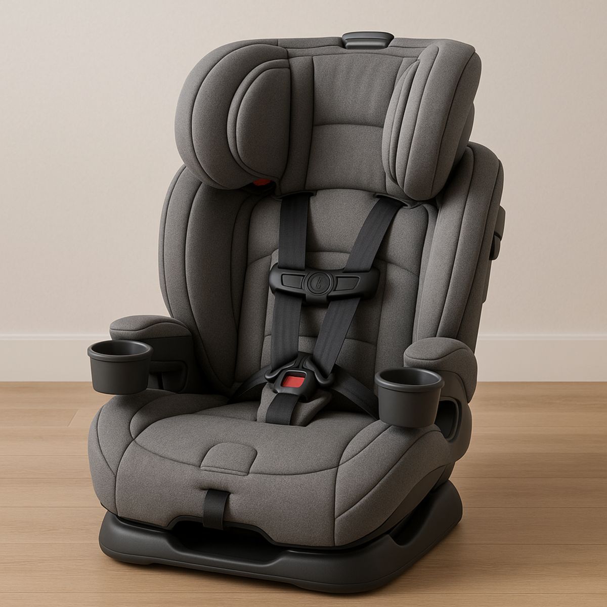 Bilbarnestol justerbar polyester Grå 45x55x70 cm