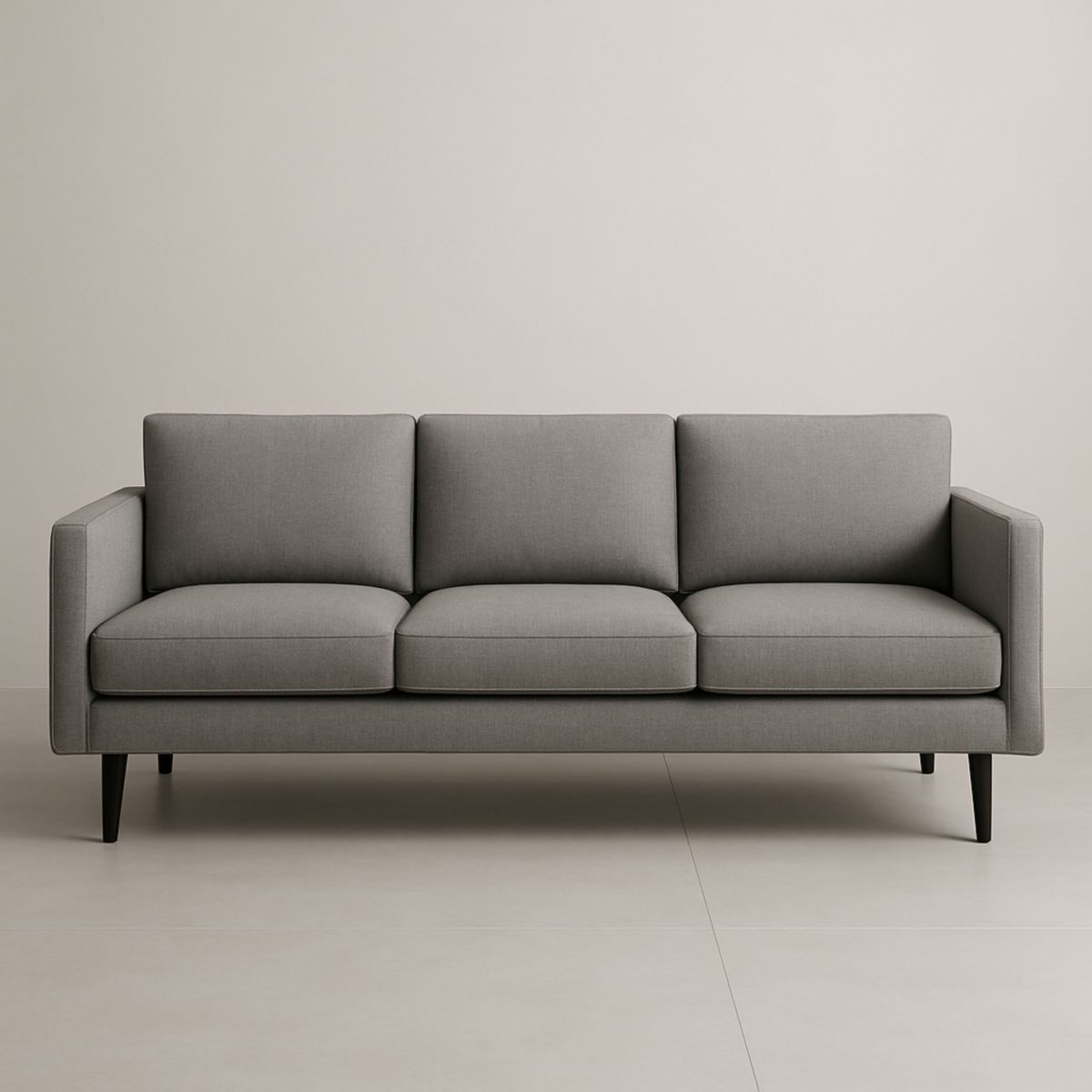 Grå treseter sofa polyester 210cm x 85cm x 75cm
