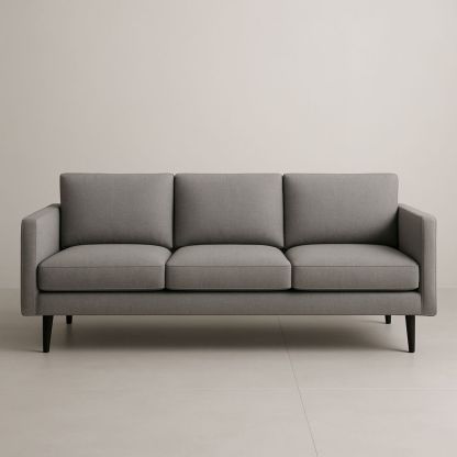 Grå treseter sofa polyester 210cm x 85cm x 75cm