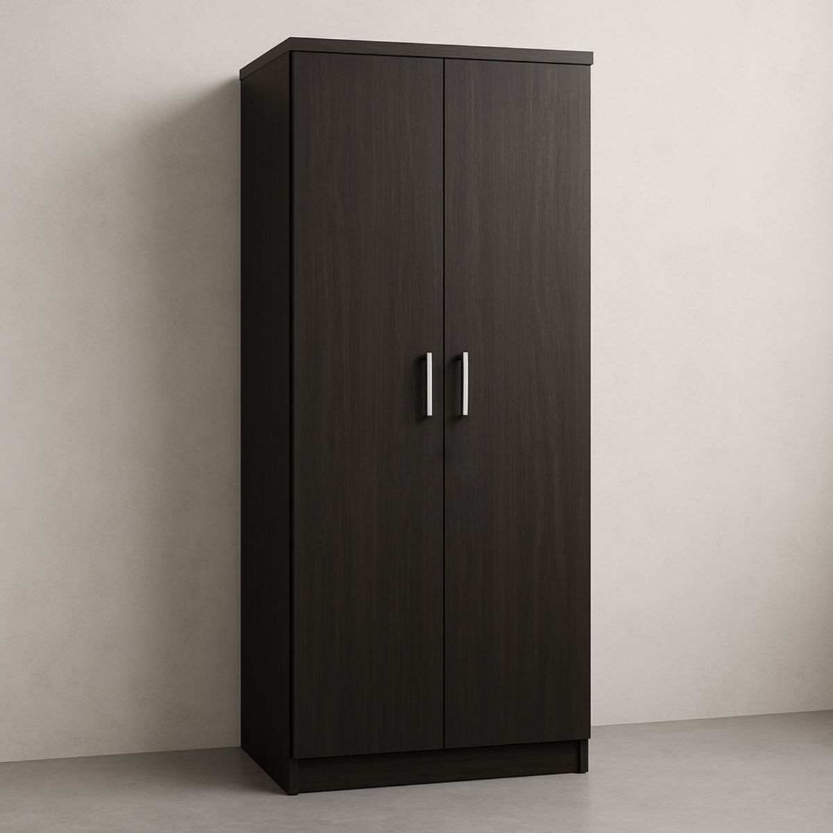 Klesskap 2-dørs rektangulær 180x80x50 cm sponplate mørk brun