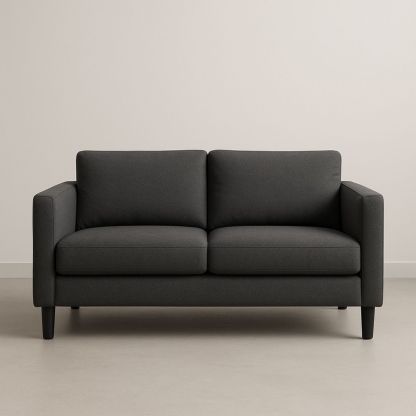 Mørk grå 2-seters sofa i polyester 180x80x85 cm