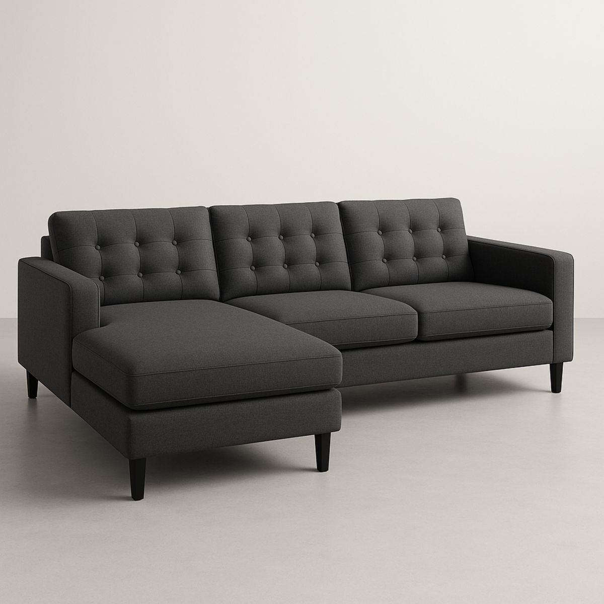 Modulær hjørnesofa med tekstil grå 280x160x80 cm
