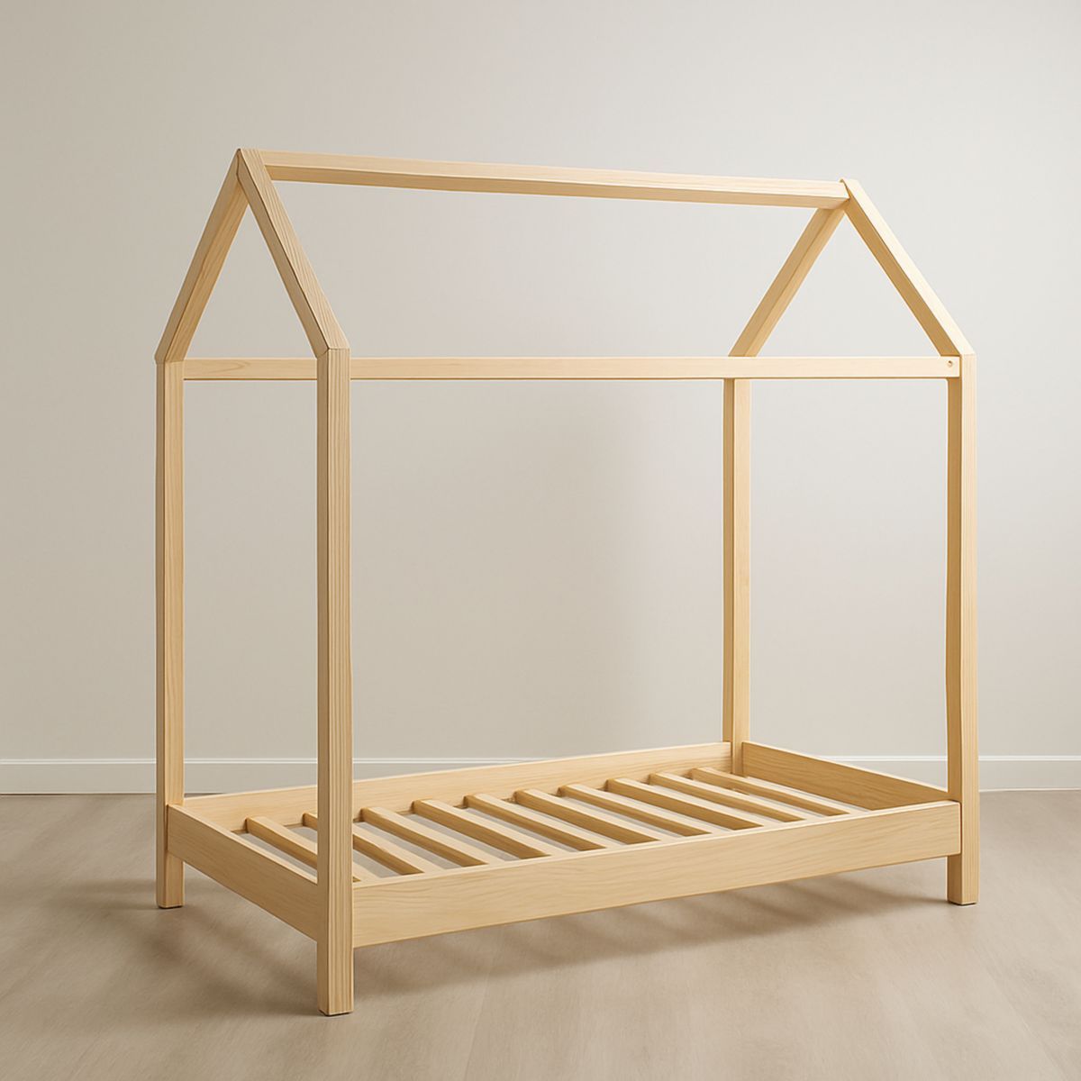 Barneseng husform furu natur 200x90 cm