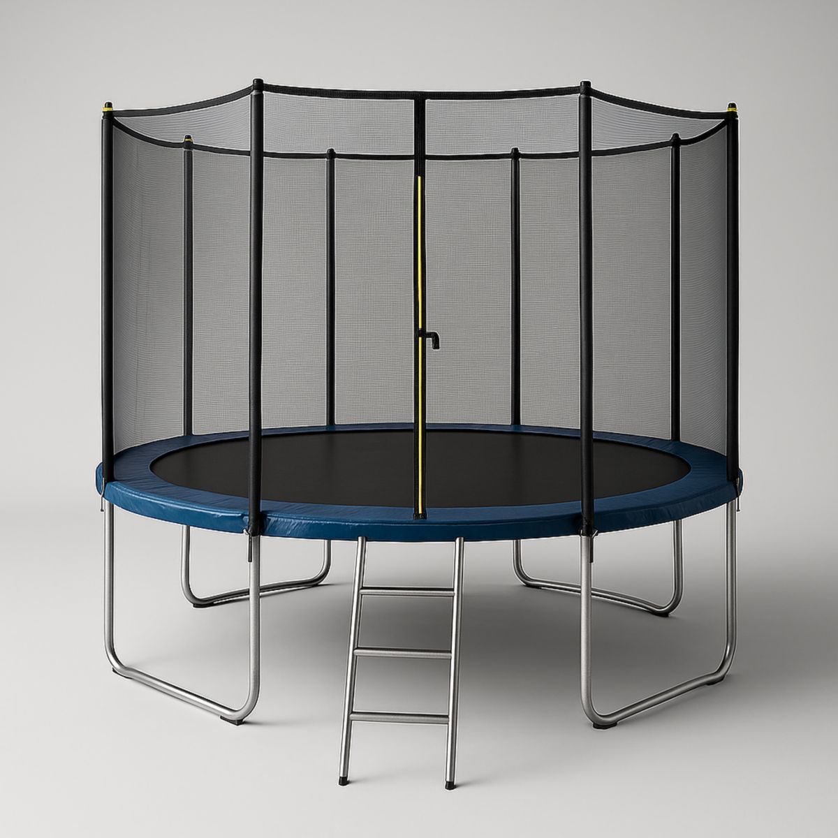 Trampoline Utendørs Sikkerhetsnett Stålramme Blå/Svart Diameter 366 cm