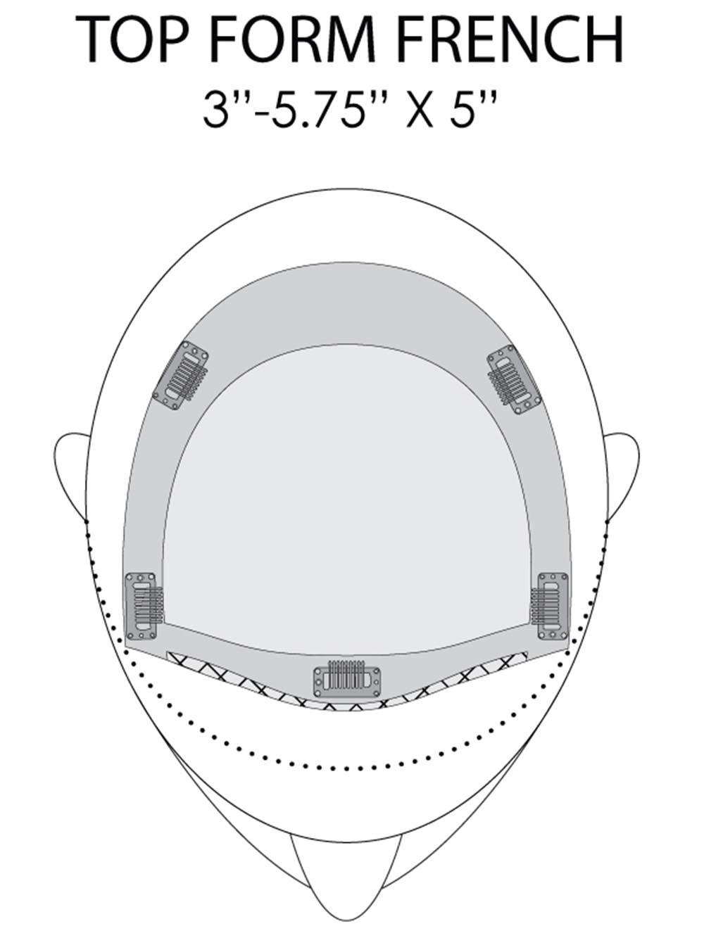 Top Form French 12" | Remy Human Hair Topper (Mono Top)-Lelony