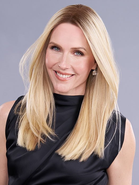 Top Trend Lace Straight 18" | Synthetic Lace Front Hair Topper (Mono Top)-Lelony