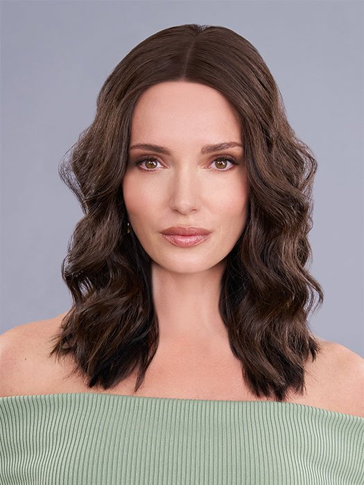 Top Trend Lace Wavy 14” | Synthetic Lace Front Hair Topper (Mono Top)-Lelony