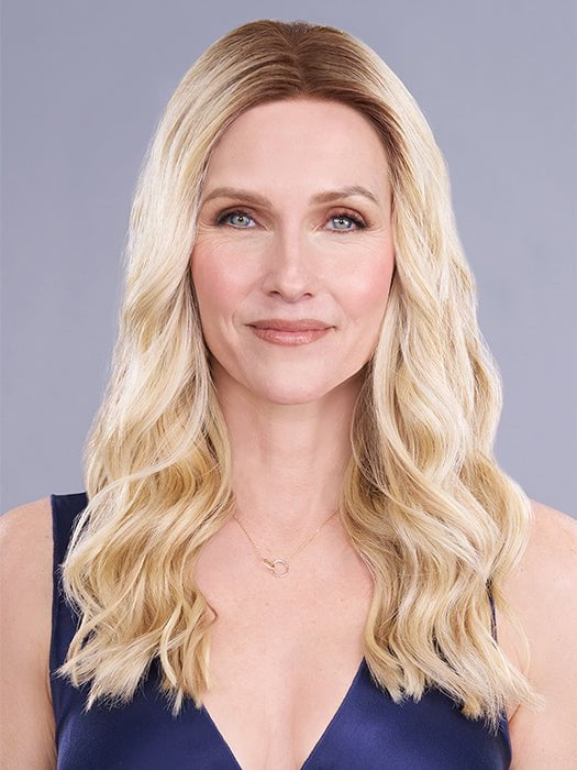 Top Trend Lace Wavy 18” | Synthetic Lace Front Hair Topper (Mono Top)-Lelony