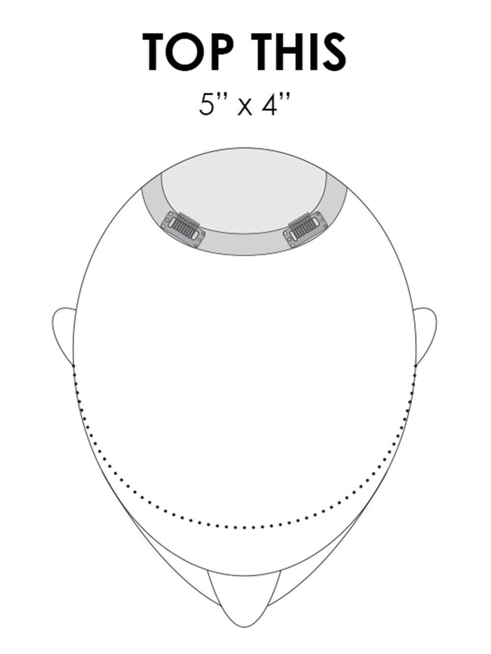 Top This 8" | Remy Human Hair Topper-Lelony