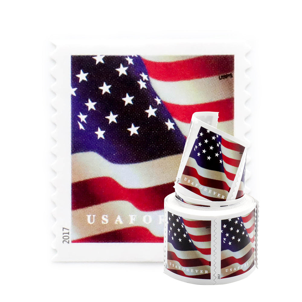 US Flag Forever Stamps Coil of 1 Roll=100 stamps 【Free Shipping】 Limited Stock!