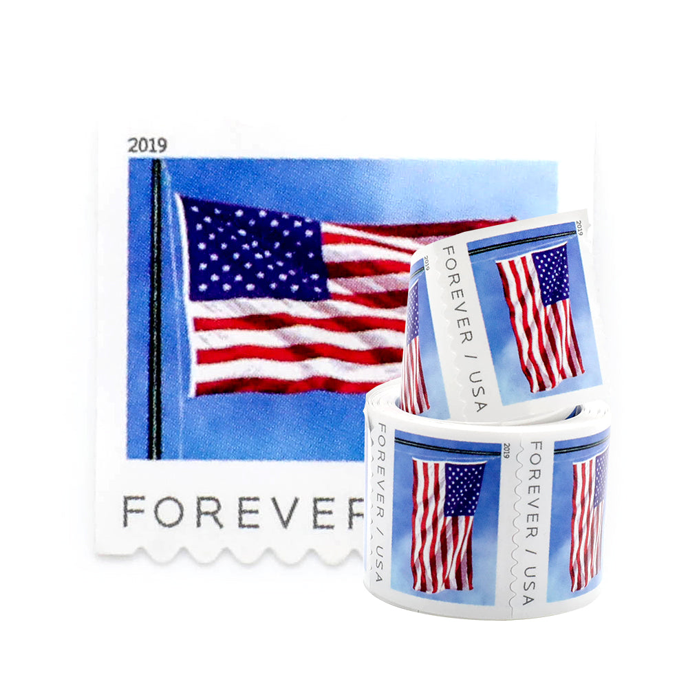 US Flag Forever Stamps Coil of 1 Roll=100 stamps 【Free Shipping】 Limited Stock!