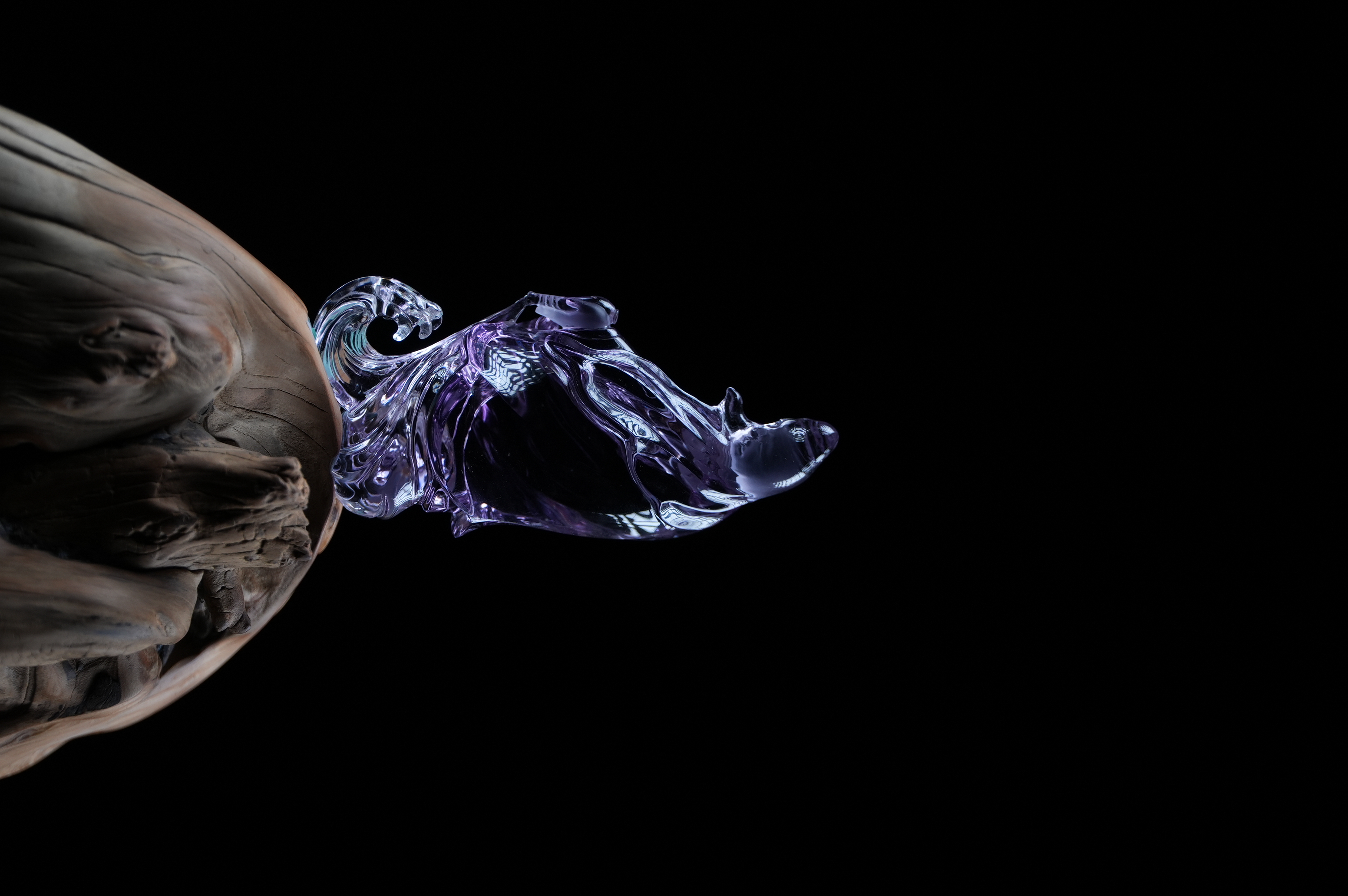 Amethyst Guanyin Stepping on the Waves