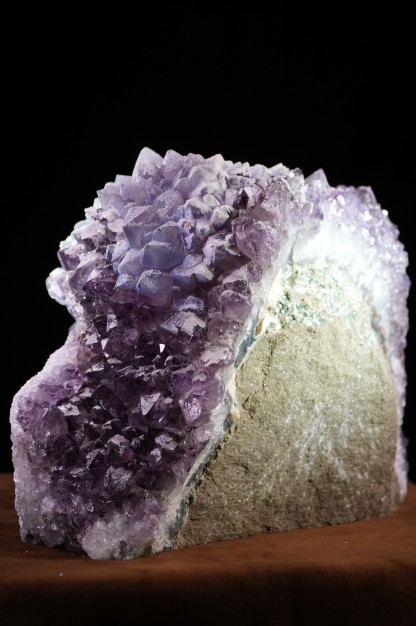 Volcanic ash covered amethyst