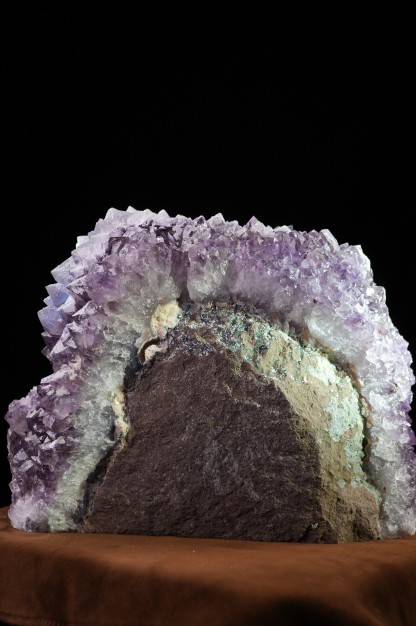 Volcanic ash covered amethyst