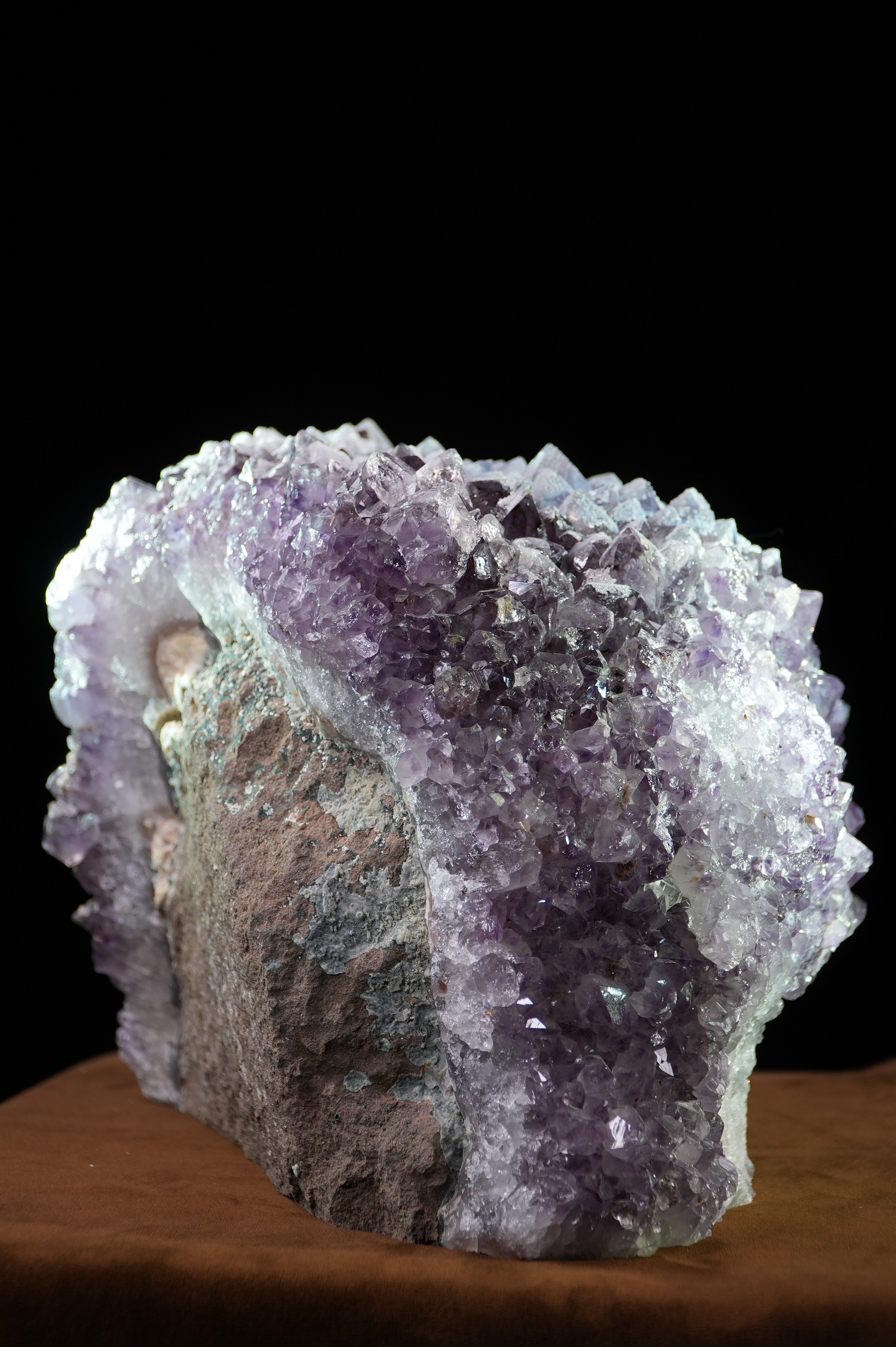 Volcanic ash covered amethyst