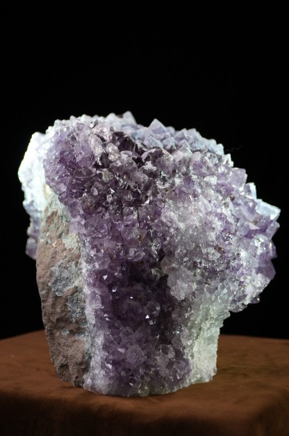 Volcanic ash covered amethyst