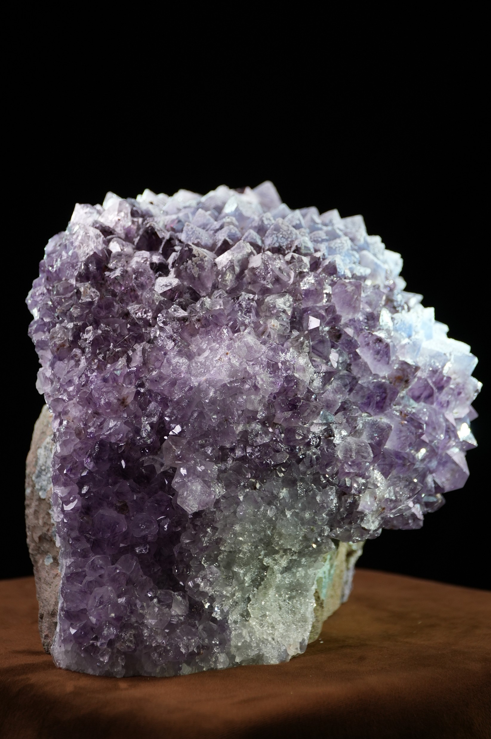 Volcanic ash covered amethyst
