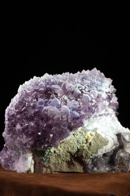 Volcanic ash covered amethyst