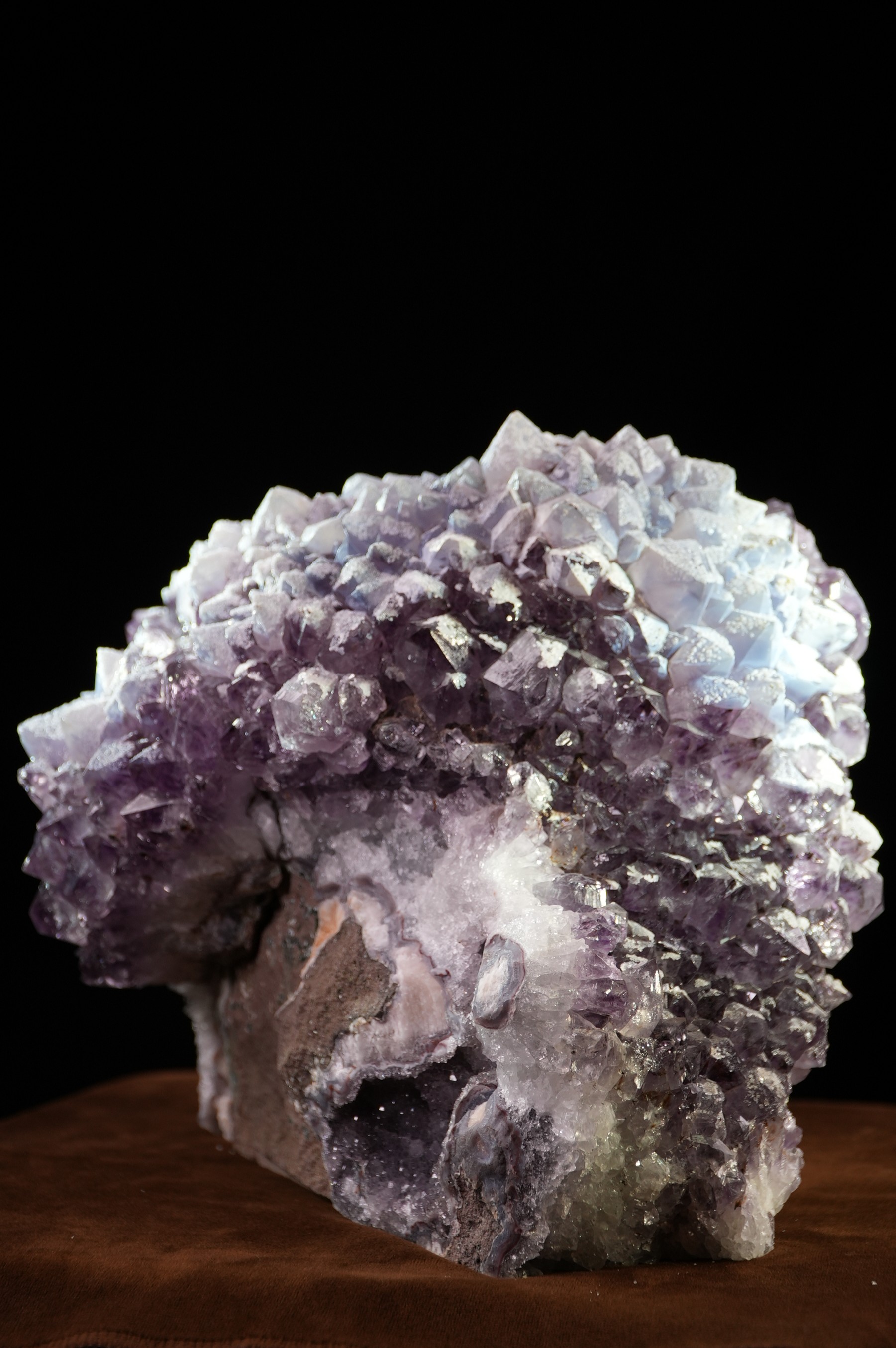Volcanic ash covered amethyst