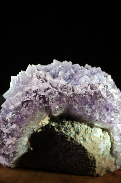 Volcanic ash covered amethyst