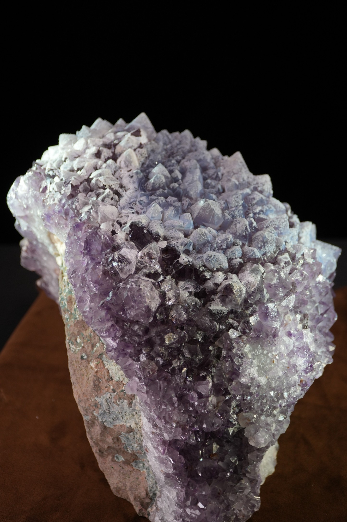 Volcanic ash covered amethyst