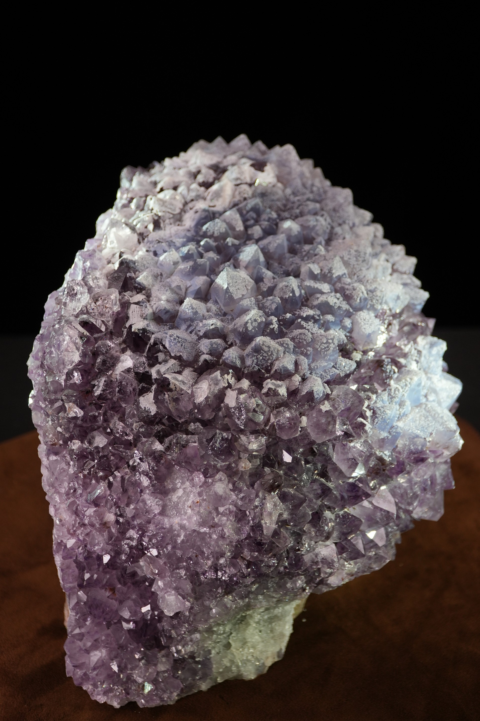 Volcanic ash covered amethyst