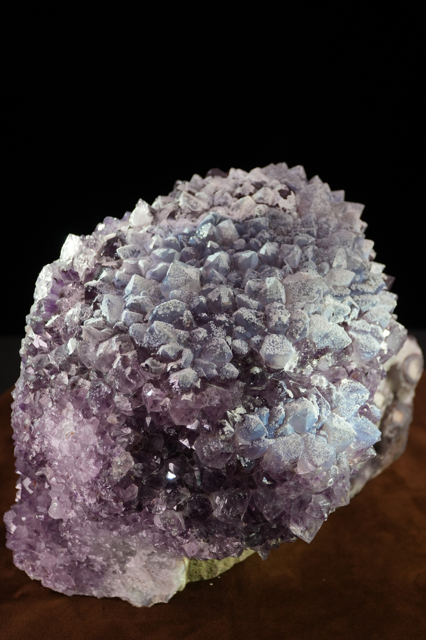 Volcanic ash covered amethyst