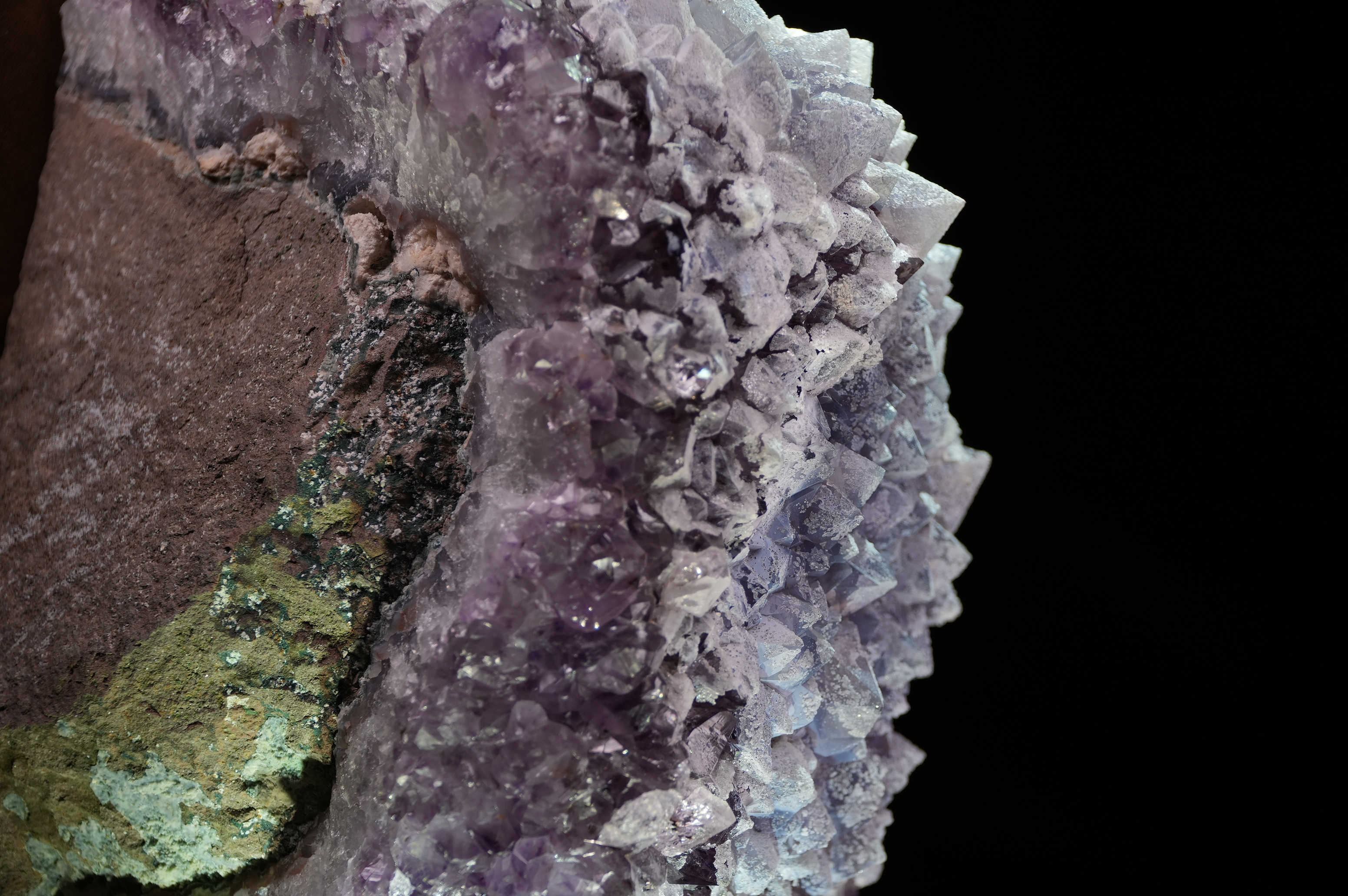 Volcanic ash covered amethyst