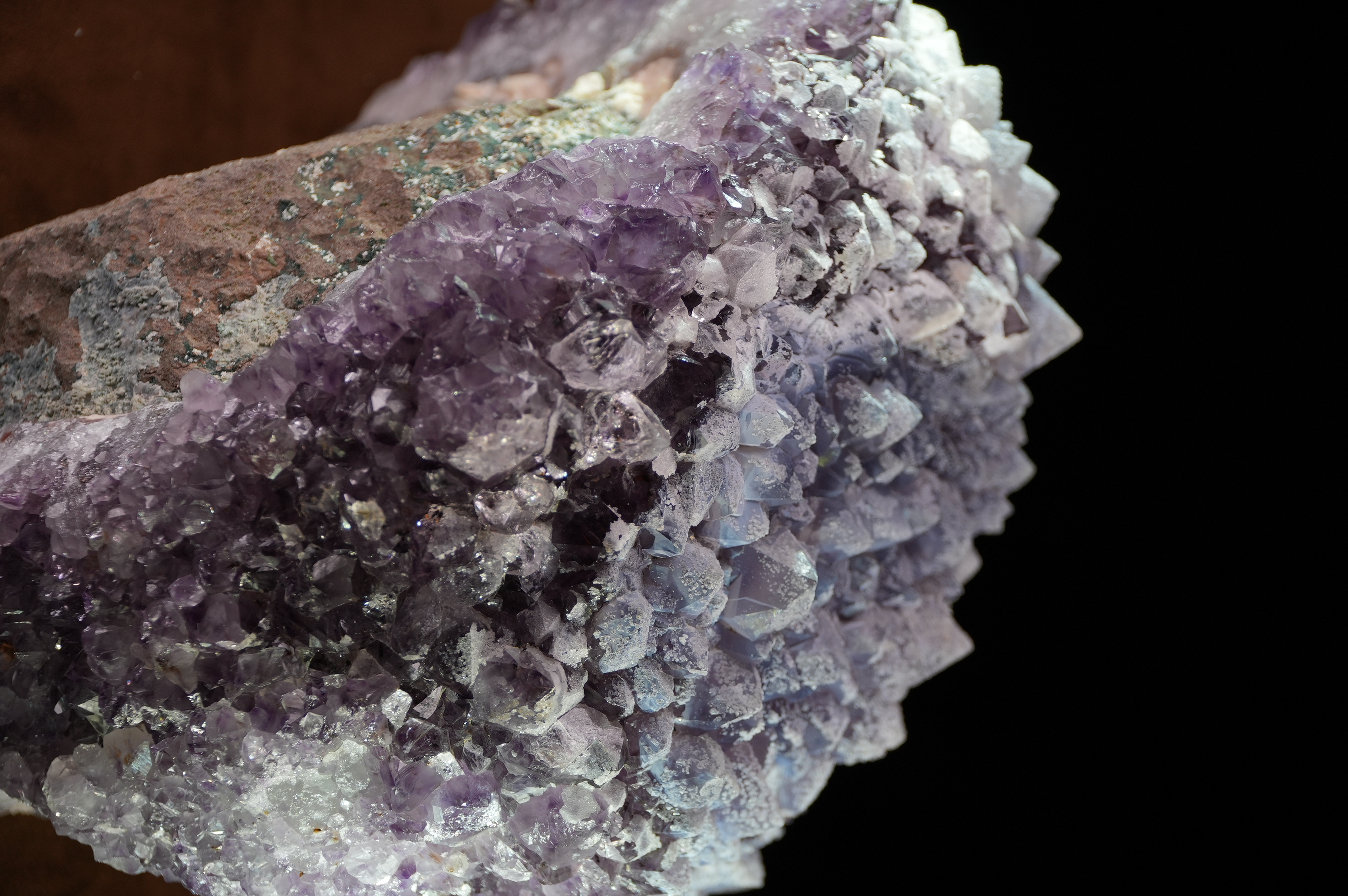 Volcanic ash covered amethyst