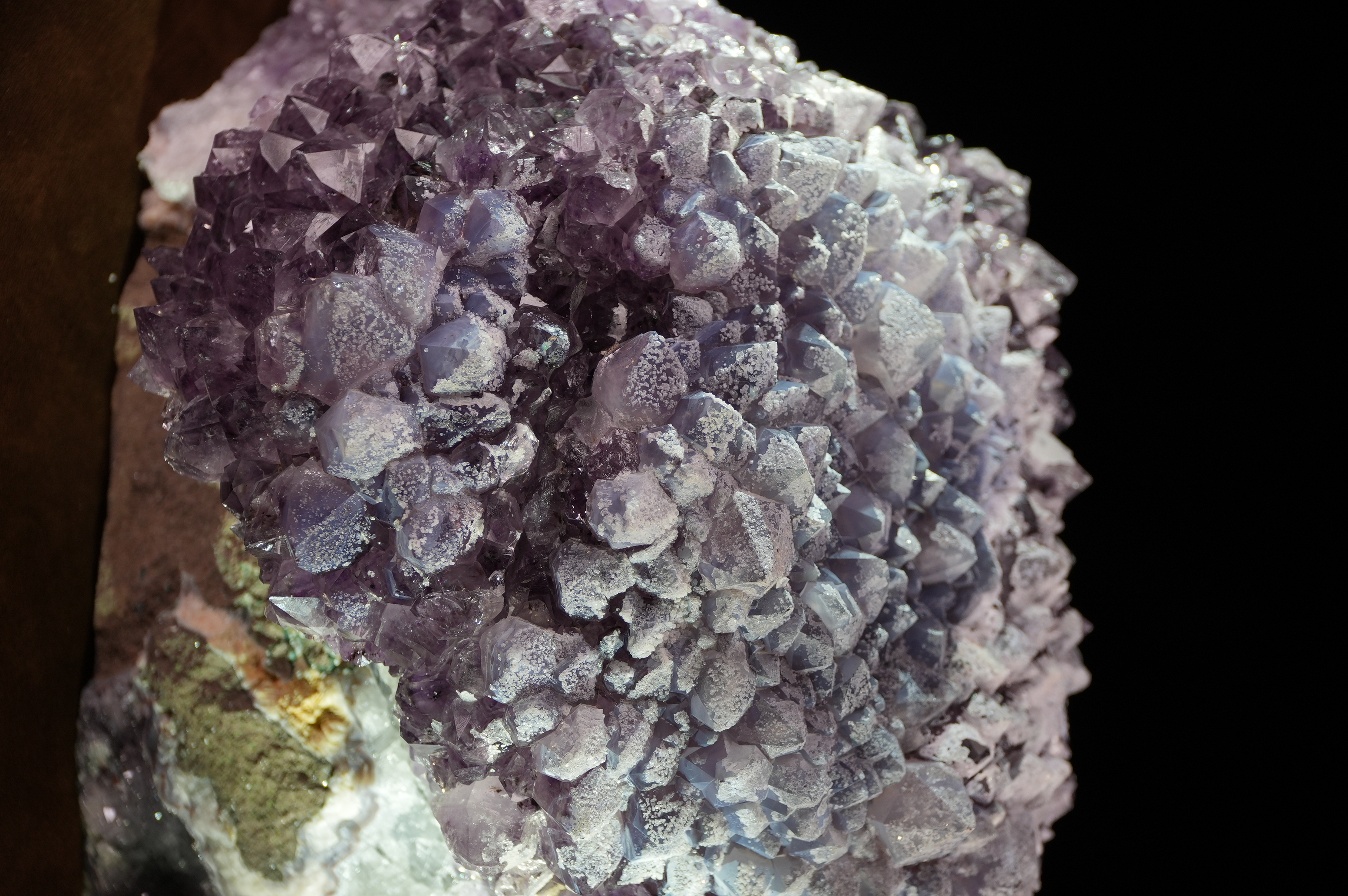 Volcanic ash covered amethyst