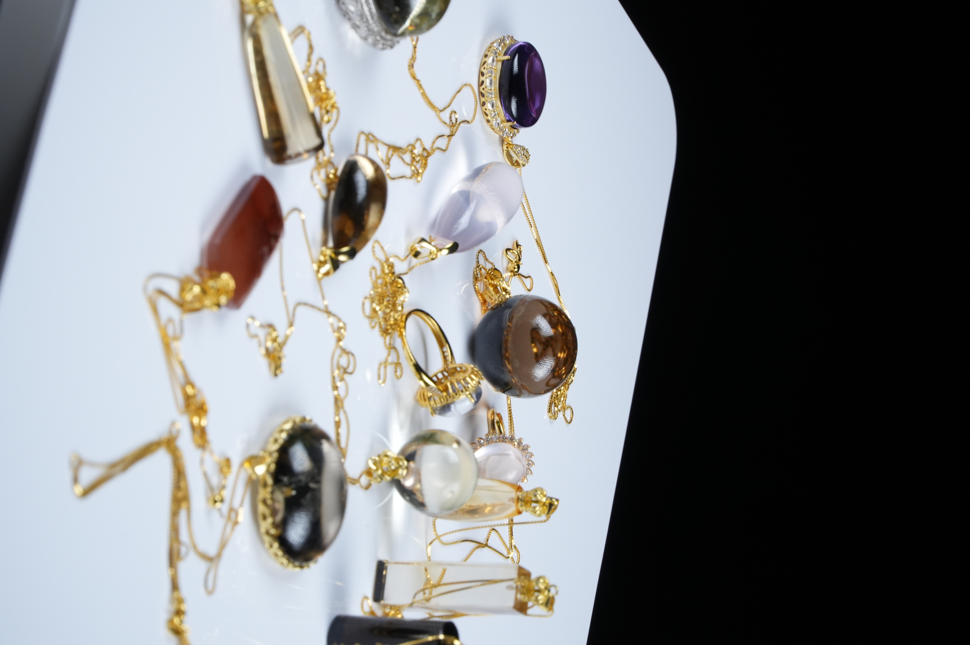 Collection of various crystal inlays