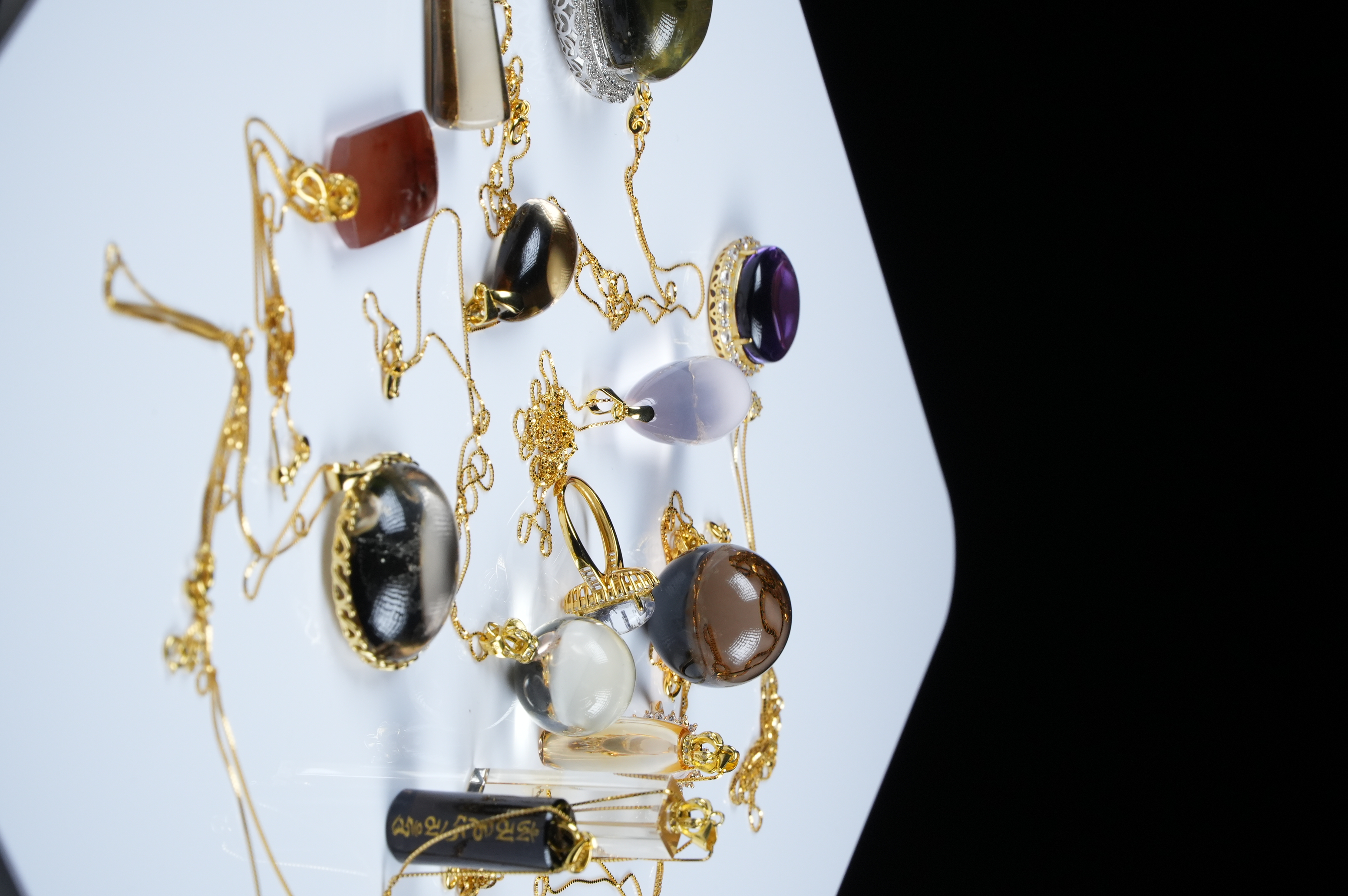 Collection of various crystal inlays