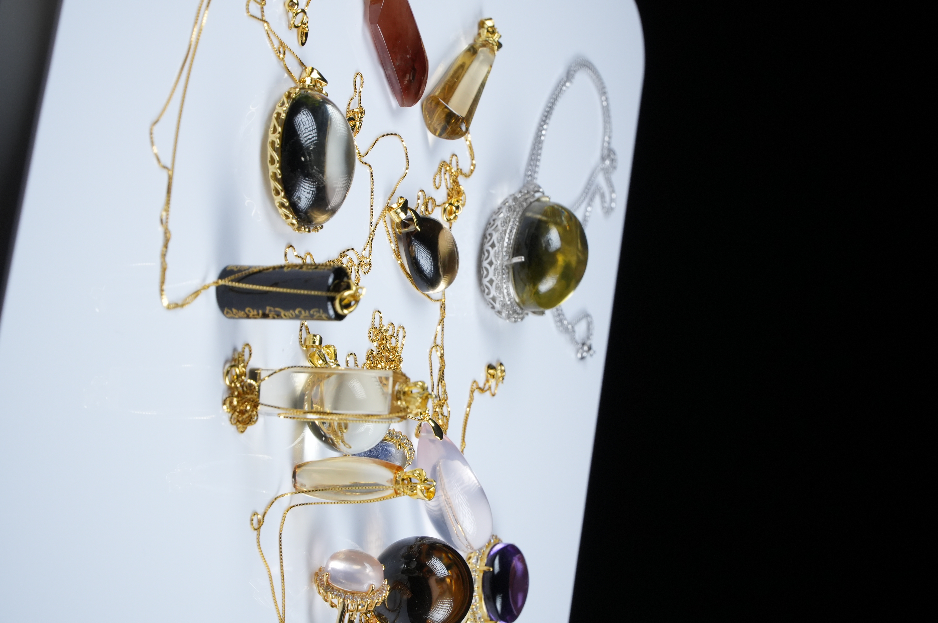 Collection of various crystal inlays