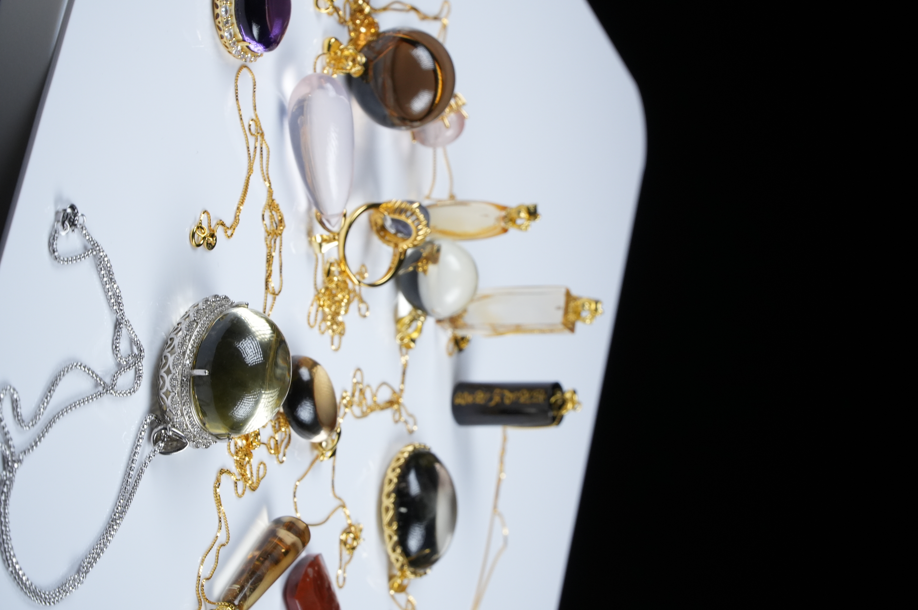 Collection of various crystal inlays