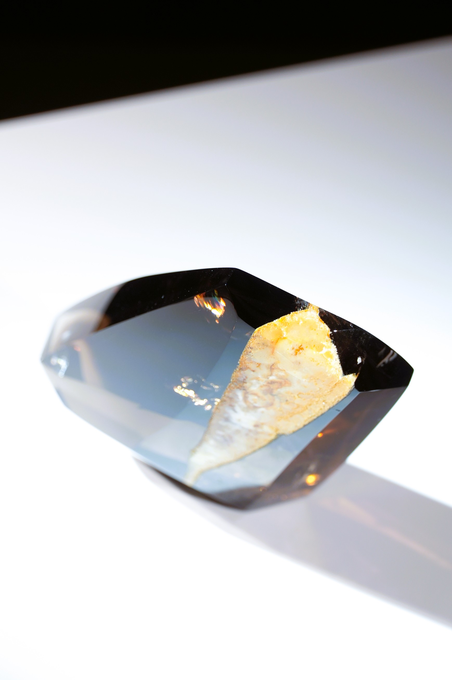 Smoky Quartz Inlaid Rock