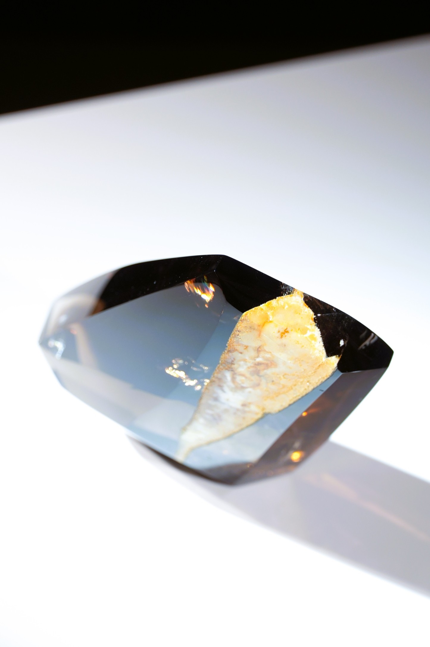 Smoky Quartz Inlaid Rock