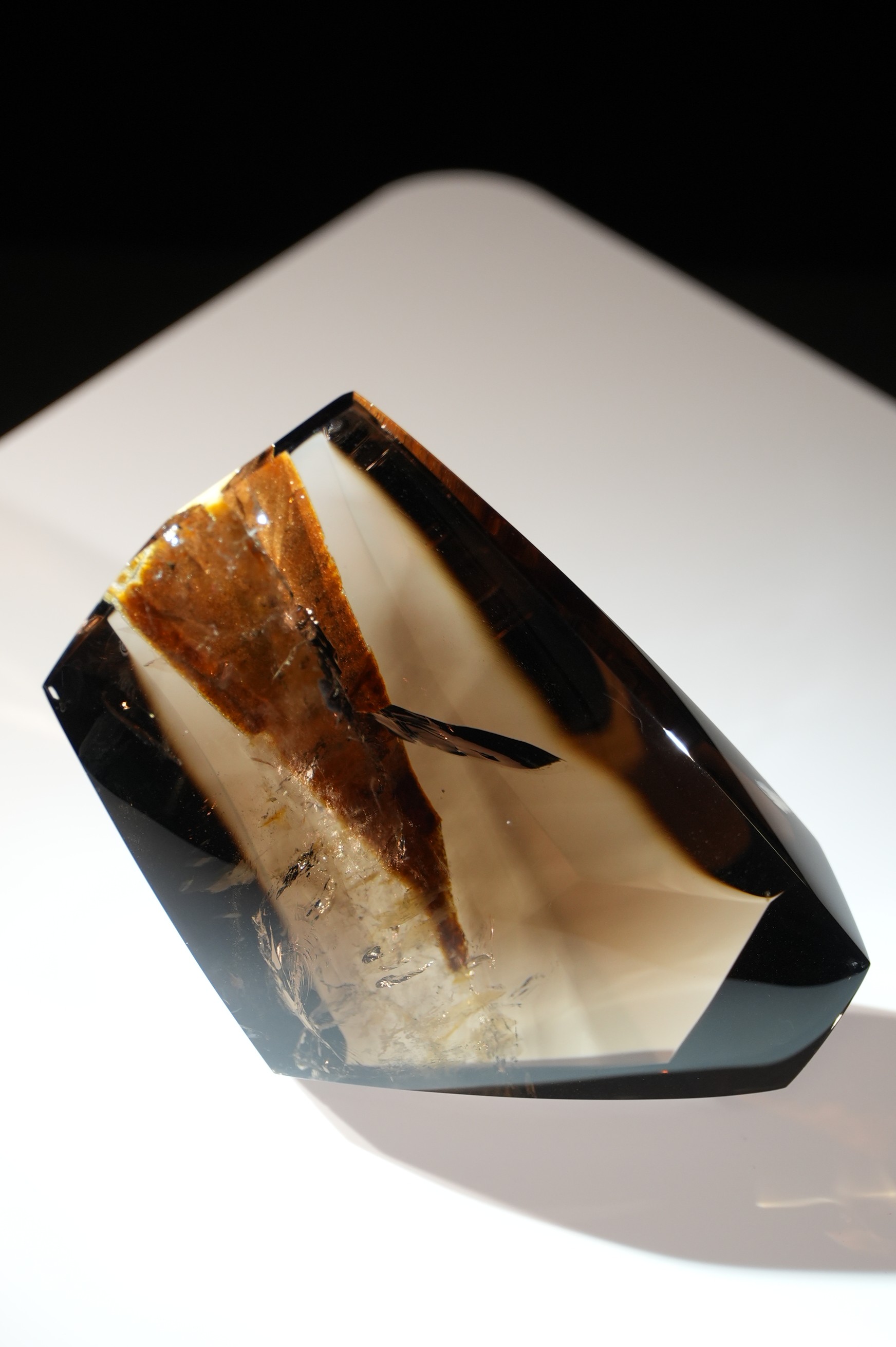 Smoky Quartz Inlaid Rock