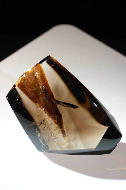 Smoky Quartz Inlaid Rock