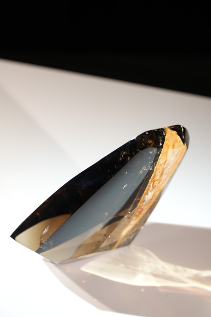 Smoky Quartz Inlaid Rock