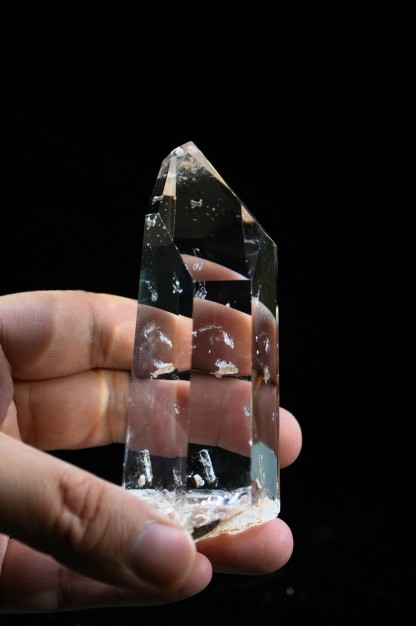 Transparent Tower Floating Light  White Crystal