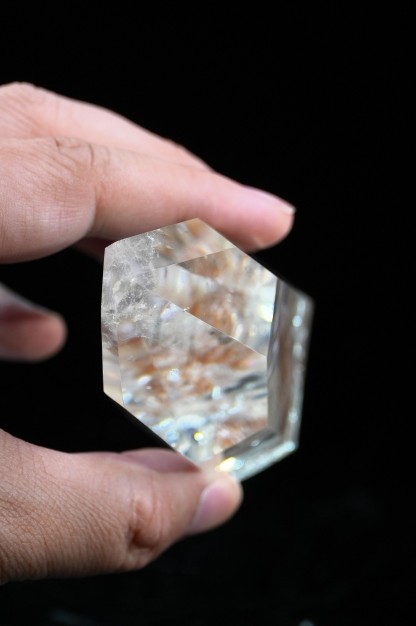 Transparent Tower Floating Light  White Crystal