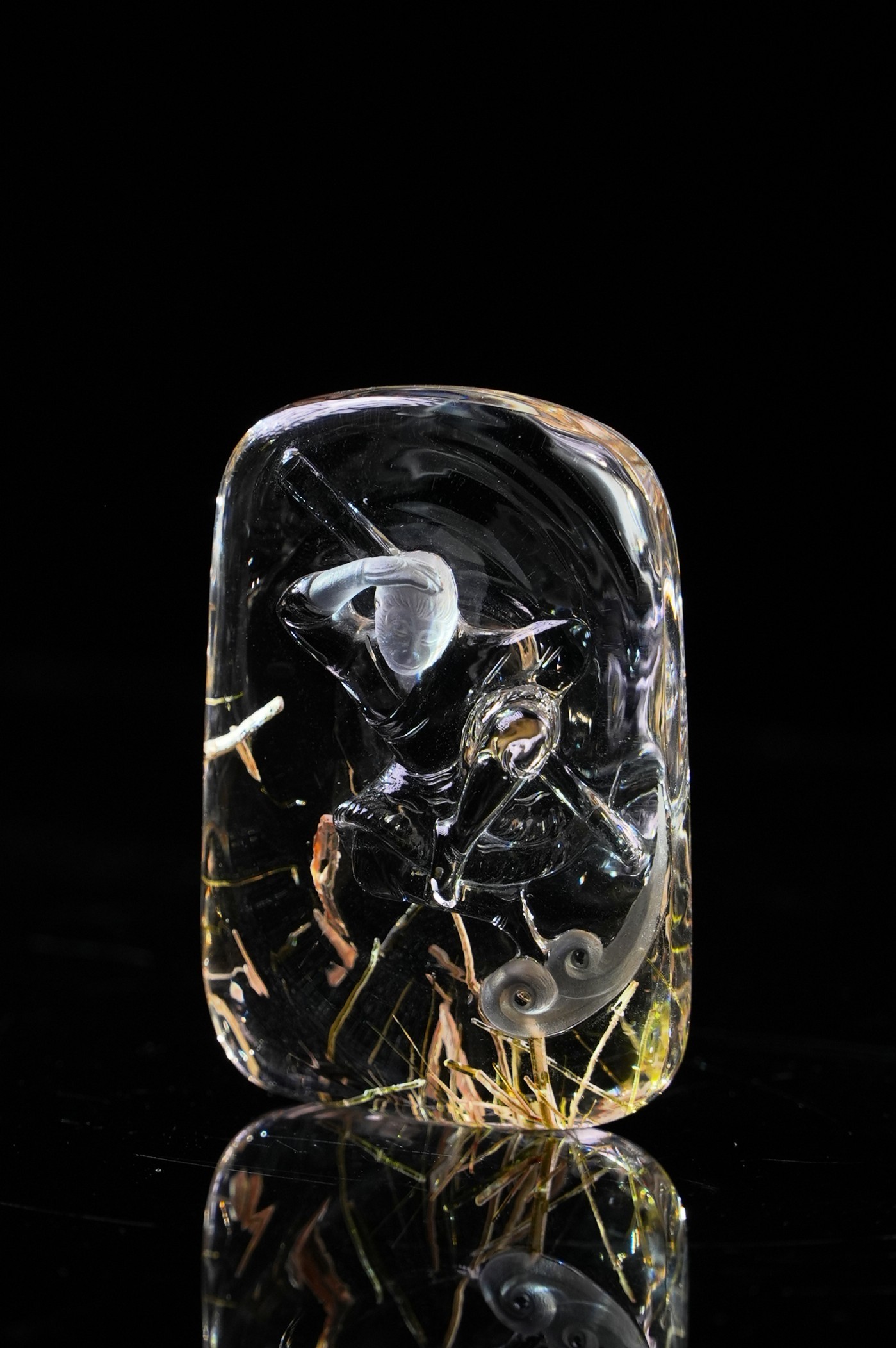 Crystal Douyun Wukong. Natural Crystal Carving