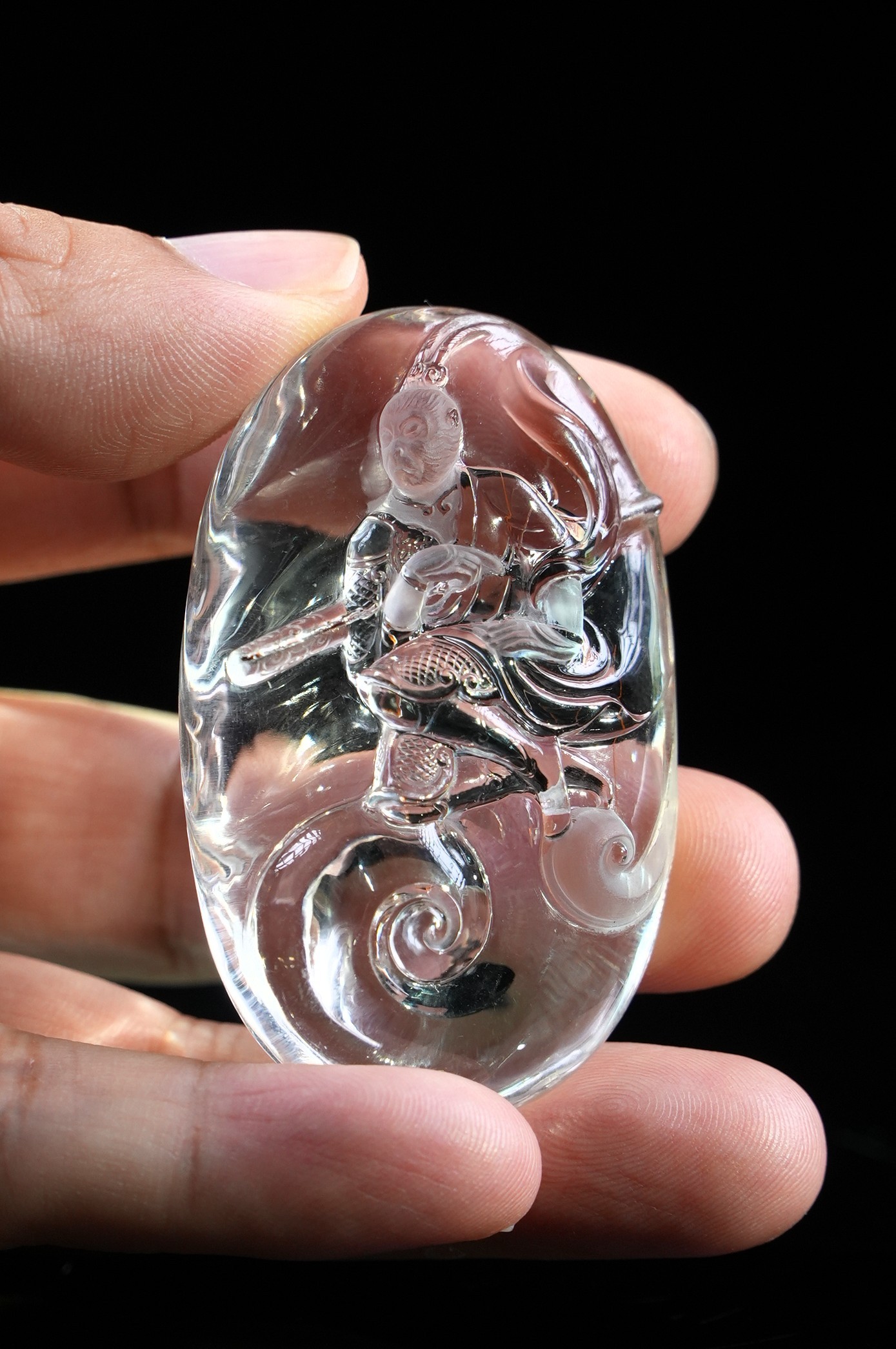 Crystal Sun Wukong. Natural Crystal Carving  NO.2