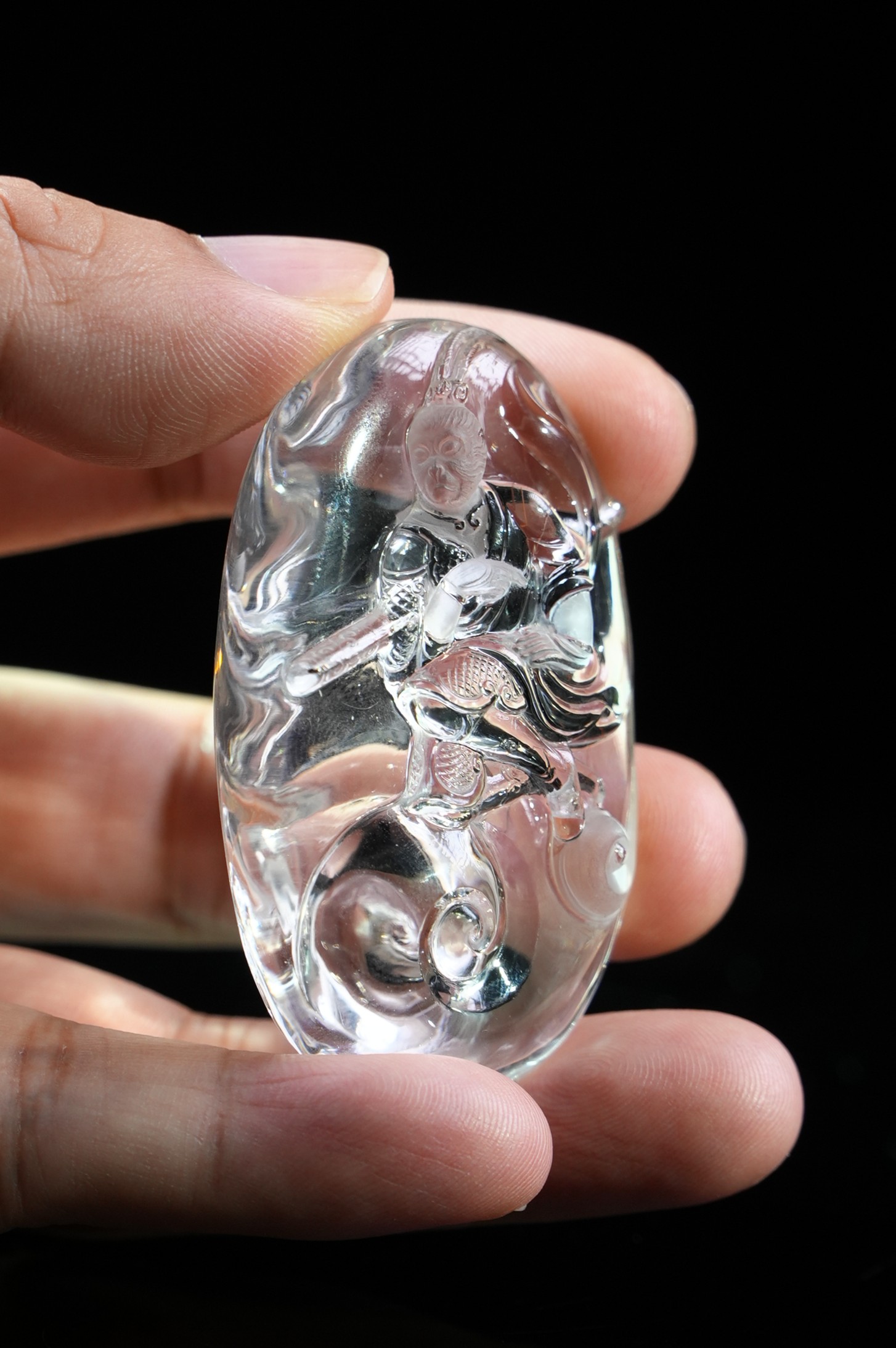 Crystal Sun Wukong. Natural Crystal Carving  NO.2