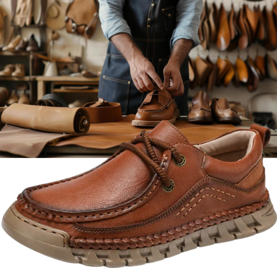 ⏰Promotion 70% OFF - 2025 Spring Men's Orthopedic Comfortable Genuine Leather Slip On Walking Shoes