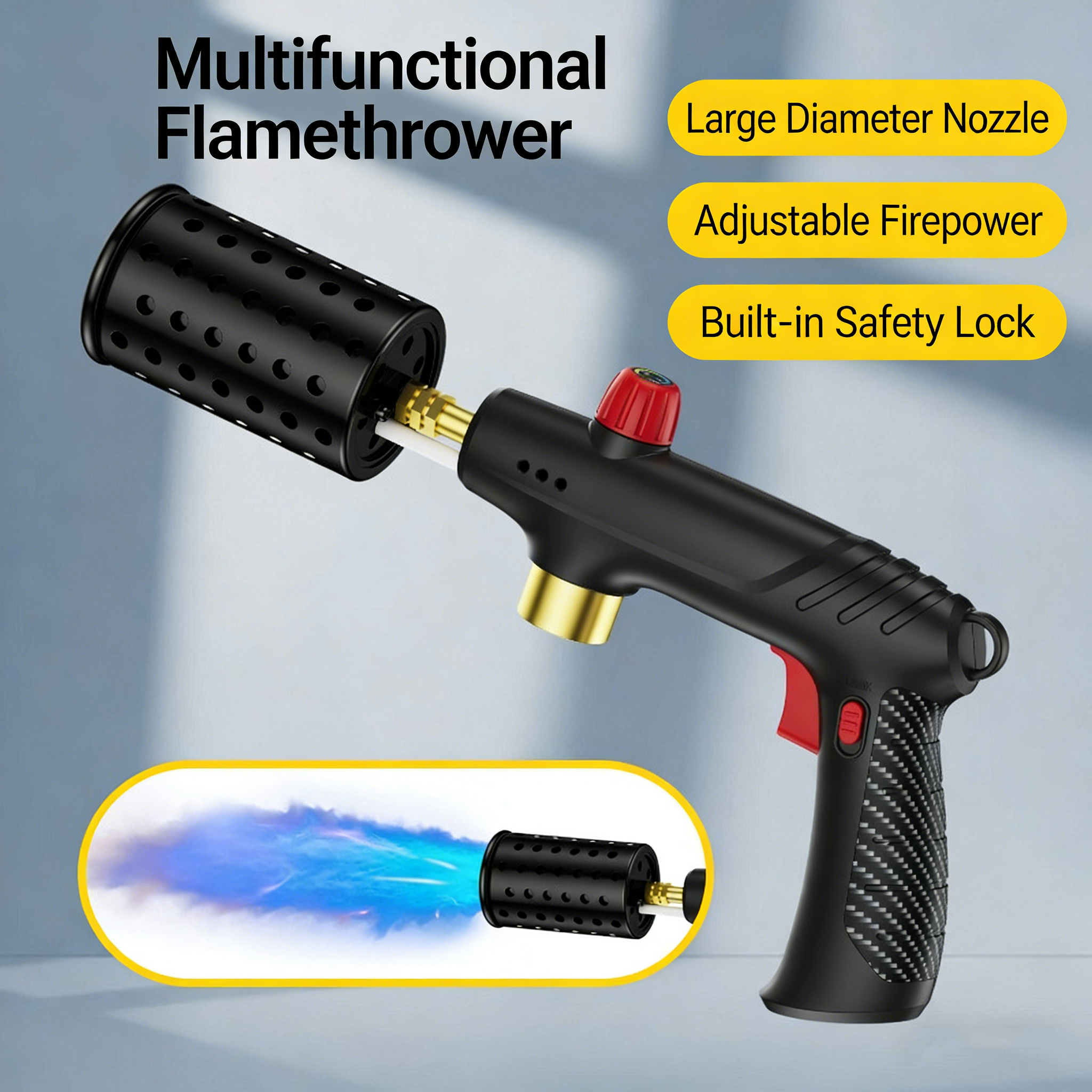 Powerful Propane Torch Gun - Instant Max Fire for Cooking & Outdoor Use